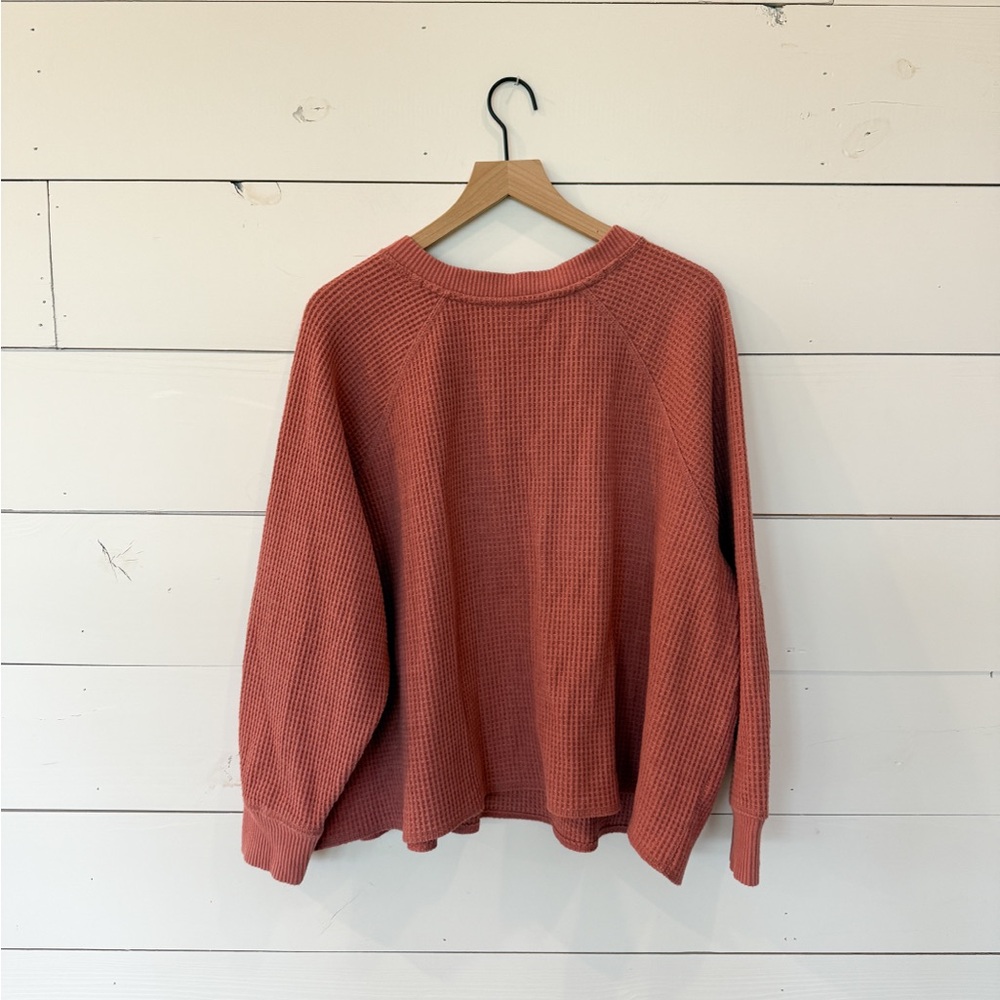 Rosy Pink Waffle Henley size 3X - Picture 4 of 4